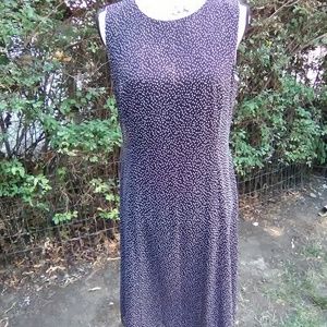 Navy & white sleeveless dress by Talbots